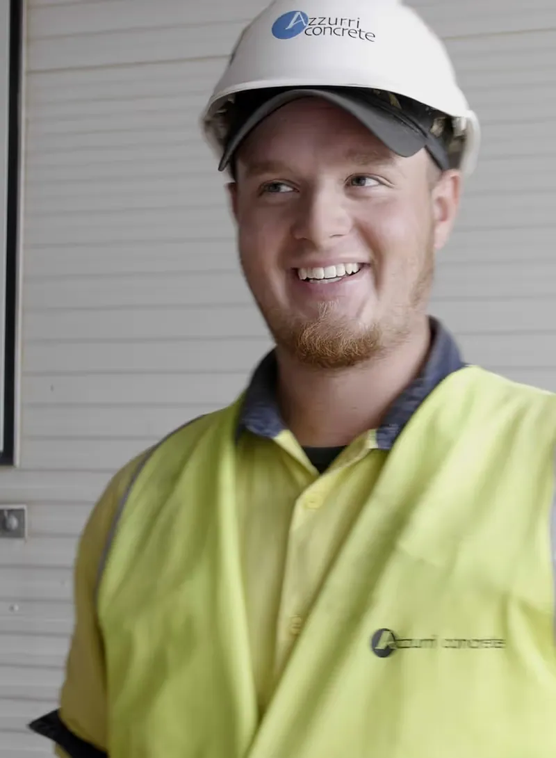 An Azzurri Concrete worker on site